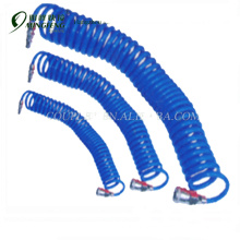 Pu pneumatic hose coiled air hose with NITTO quick coupler
